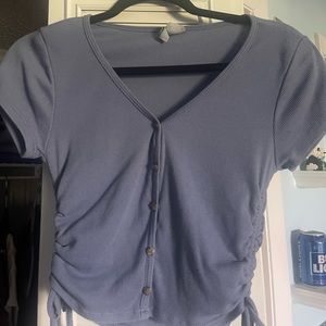 Tilly’s button tie crop top